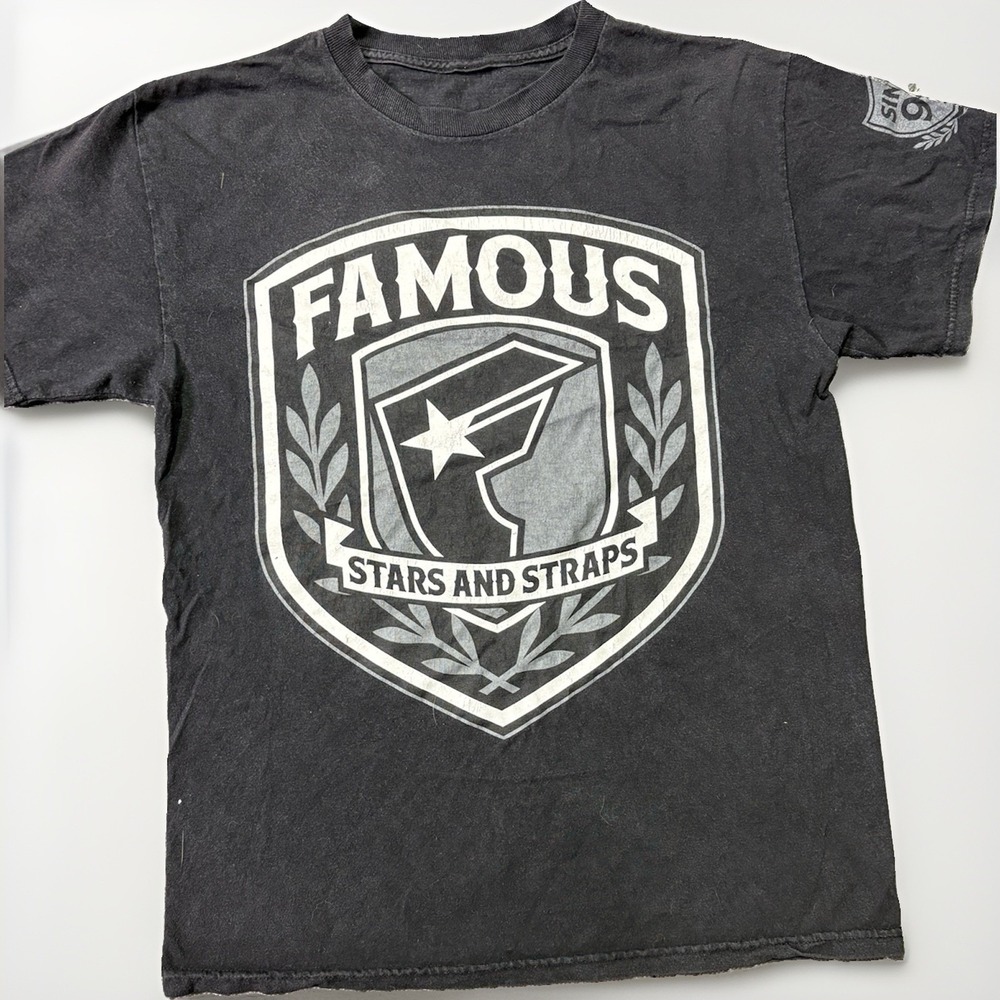 Y2K Famous Stars & Straps Short Sleeve T Shirt Men's Med Black
